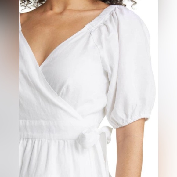 Iralee White Linen Dress 6 - Picture 6 of 8